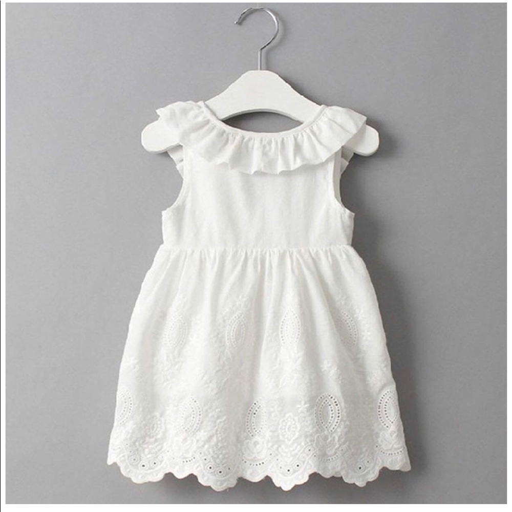 White eyelet dress